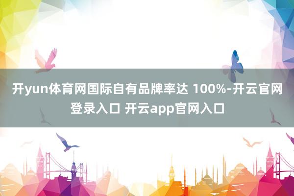 开yun体育网国际自有品牌率达 100%-开云官网登录入口 开云app官网入口