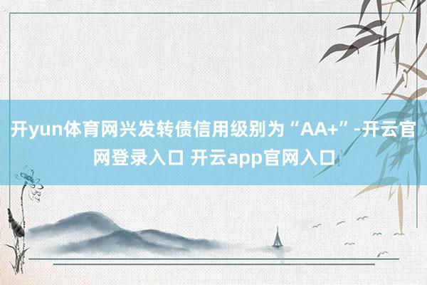 开yun体育网兴发转债信用级别为“AA+”-开云官网登录入口 开云app官网入口